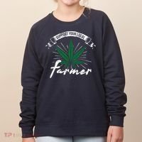 Support Your Local Weed Farmer Funny Cannabis Marijuana Gift Women's Sweatshirt thumb 0