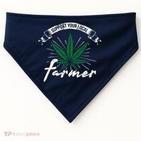 Support Your Local Weed Farmer Funny Cannabis Marijuana Gift USA-Made Doggie Bandana thumb 0