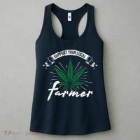 Support Your Local Weed Farmer Funny Cannabis Marijuana Gift Women's Tank Top thumb 3