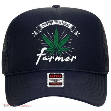 Support Your Local Weed Farmer Funny Cannabis Marijuana Gift Hat