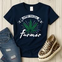 Support Your Local Weed Farmer Funny Cannabis Marijuana Gift Women's T-Shirt thumb 3