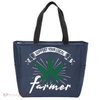 Support Your Local Weed Farmer Funny Cannabis Marijuana Gift Tote Bag thumb 0