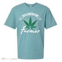 Support Your Local Weed Farmer Funny Cannabis Marijuana Gift Sueded Cloud Jersey T-Shirt thumb 0