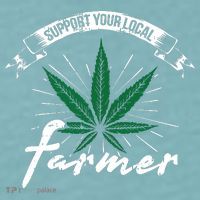Support Your Local Weed Farmer Funny Cannabis Marijuana Gift Sueded Cloud Jersey T-Shirt thumb 2