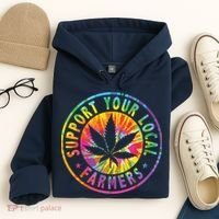 Support Your Local Weed Farmers Cannabis Marijuana Grower Hoodie thumb 4