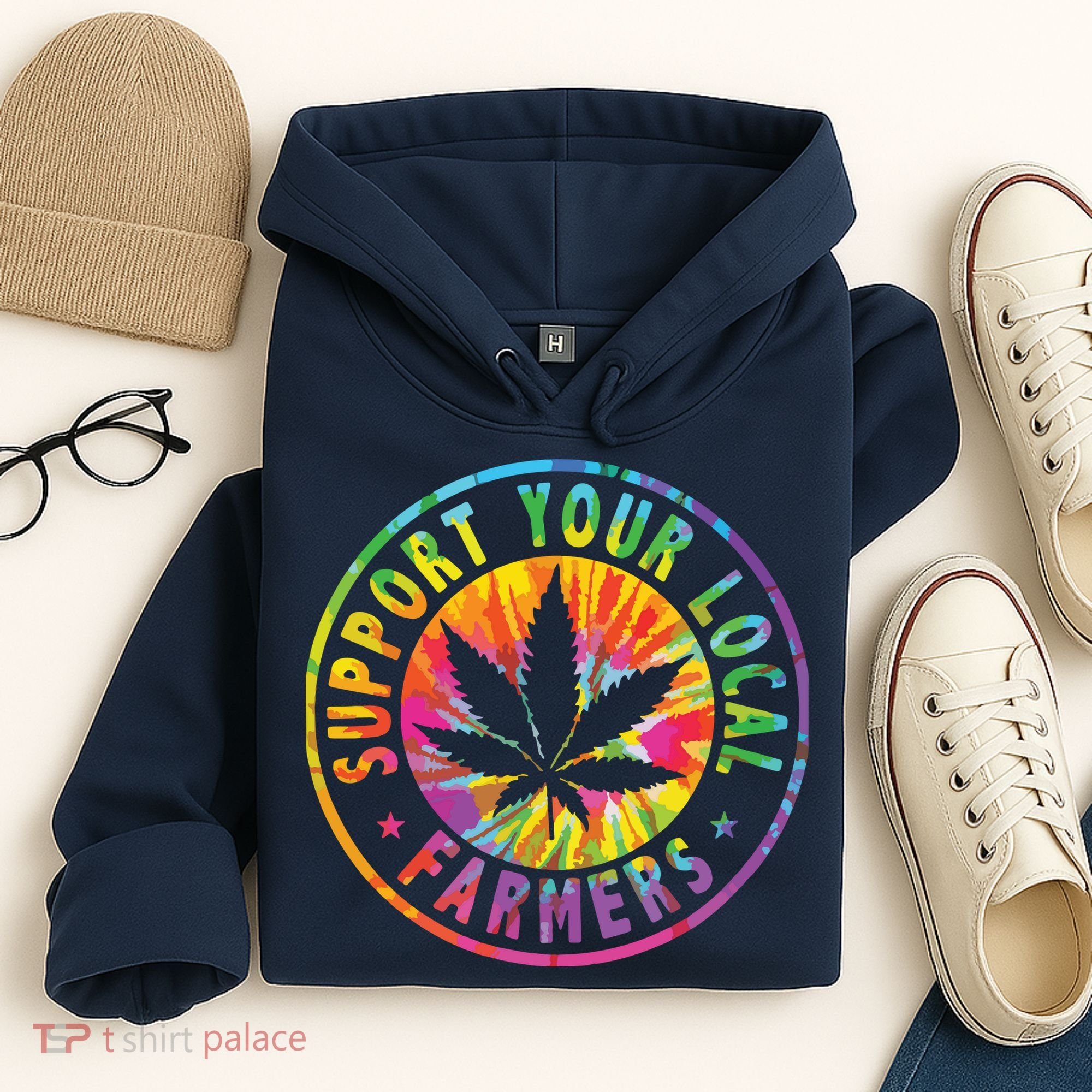 Support Your Local Weed Farmers Cannabis Marijuana Grower Hoodie