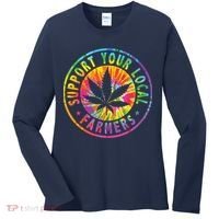 Support Your Local Weed Farmers Cannabis Marijuana Grower Women's Long Sleeve Shirt thumb 0