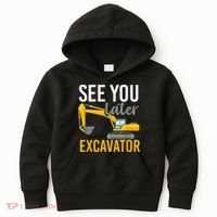 See You Later Excavator Kids Hoodie thumb 0