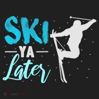 Ski Ya Later Winter Sports Snow Lover Skiing Hat thumb 2