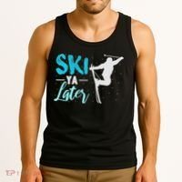 Ski Ya Later Winter Sports Snow Lover Skiing Tank Top thumb 3