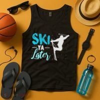 Ski Ya Later Winter Sports Snow Lover Skiing Tank Top thumb 4