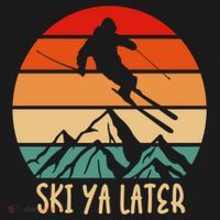 Ski Ya Later Winter Sports Snow Lover Skiing Gift Women's Hoodie thumb 2