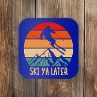 Ski Ya Later Winter Sports Snow Lover Skiing Gift Coaster thumb 0