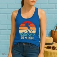 Ski Ya Later Winter Sports Snow Lover Skiing Gift Women's Tank Top thumb 2