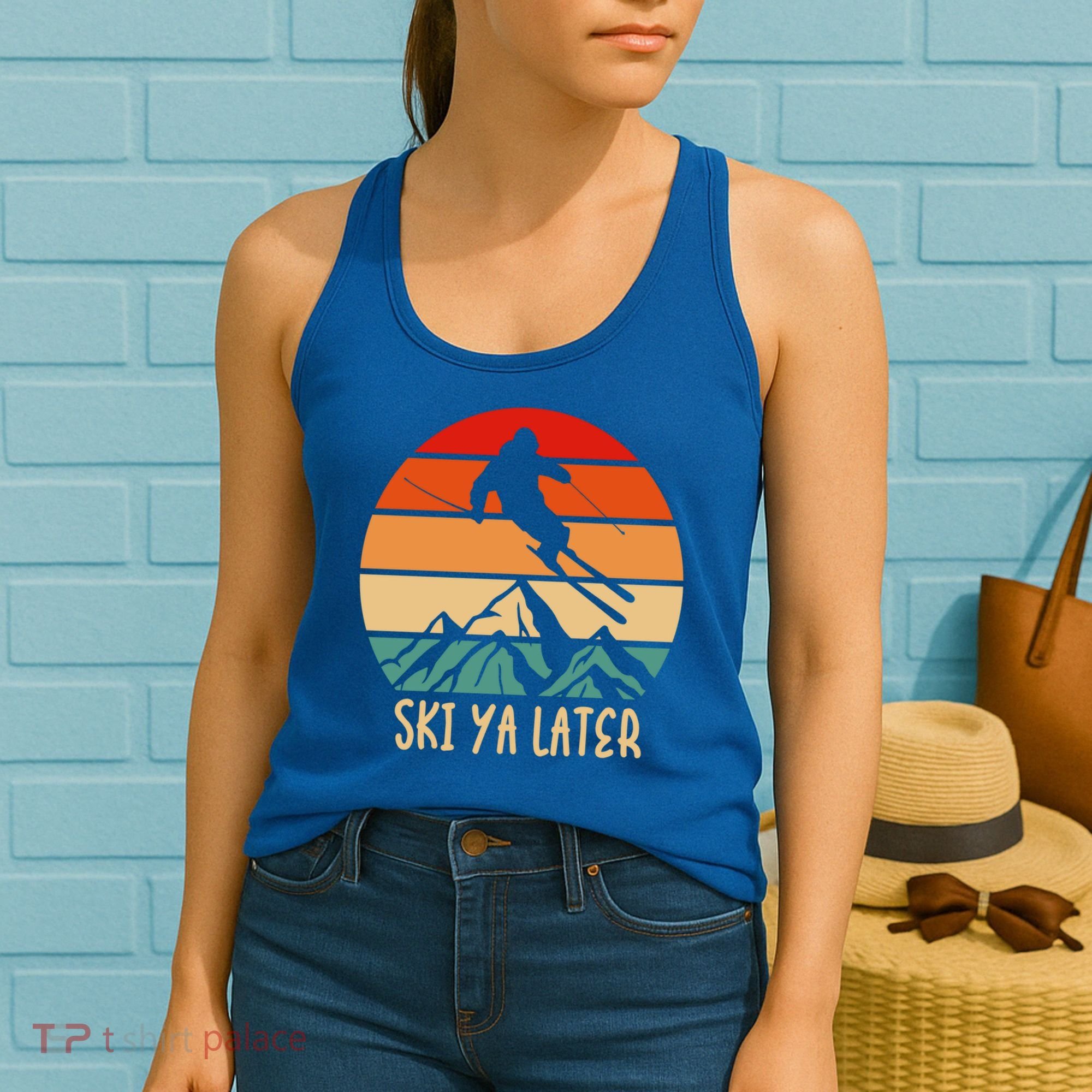 Ski Ya Later Winter Sports Snow Lover Skiing Gift Women's Tank Top