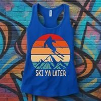 Ski Ya Later Winter Sports Snow Lover Skiing Gift Women's Tank Top thumb 3