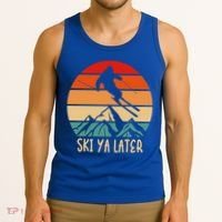 Ski Ya Later Winter Sports Snow Lover Skiing Gift Tank Top thumb 3