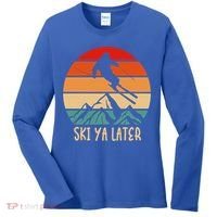 Ski Ya Later Winter Sports Snow Lover Skiing Gift Women's Long Sleeve Shirt thumb 0