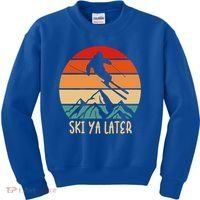 Ski Ya Later Winter Sports Snow Lover Skiing Gift Kids Sweatshirt thumb 0