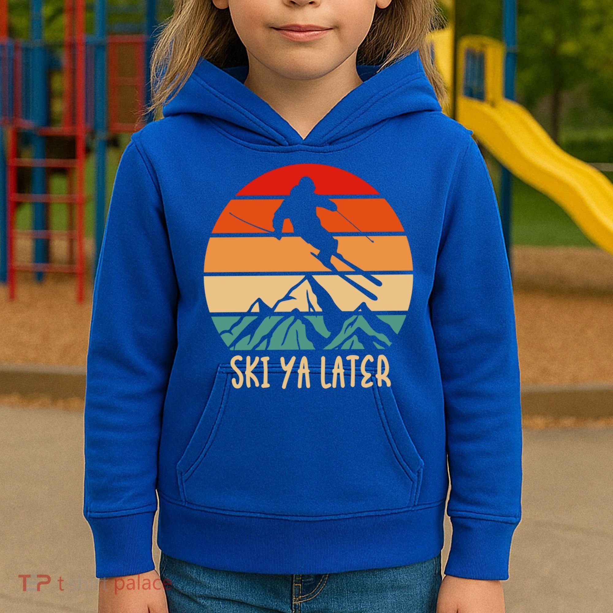 Ski Ya Later Winter Sports Snow Lover Skiing Gift Kids Hoodie