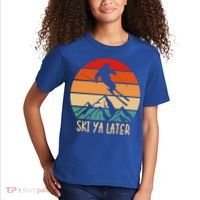 Ski Ya Later Winter Sports Snow Lover Skiing Gift Kids T-Shirt thumb 2