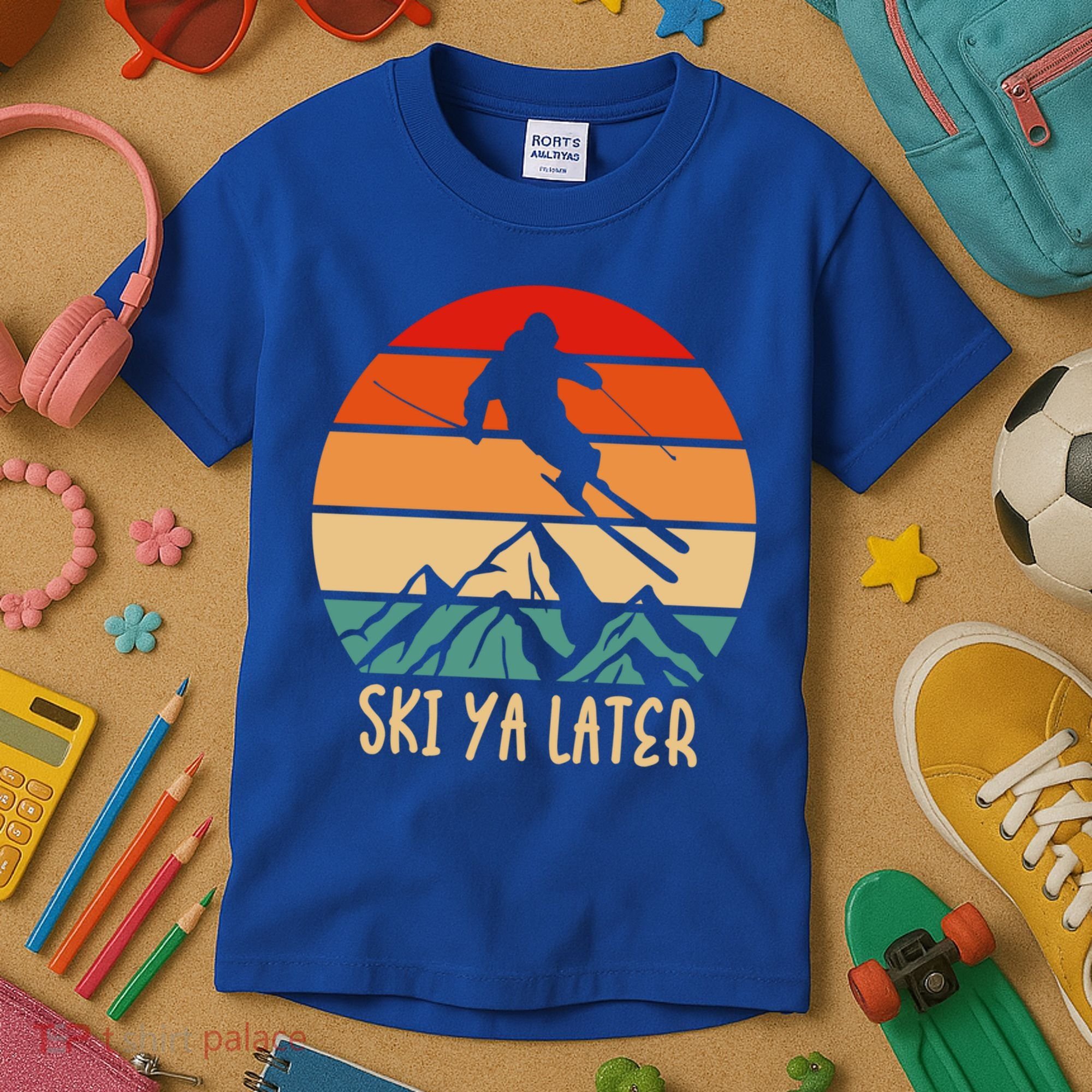 Ski Ya Later Winter Sports Snow Lover Skiing Gift Kids T-Shirt