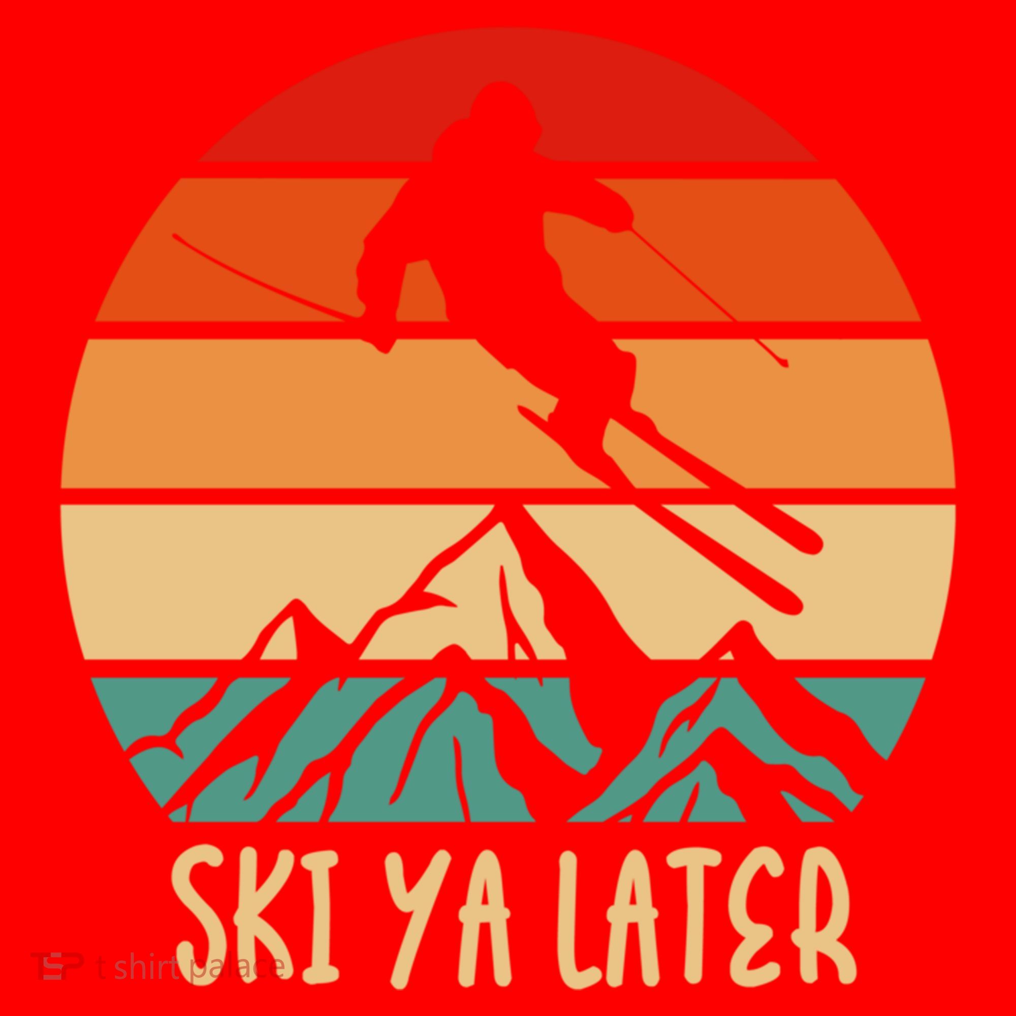 Ski Ya Later Winter Sports Snow Lover Skiing Gift Santa Hat