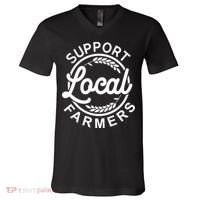 Support Your Local Farmer Grain Gift V-Neck T-Shirt thumb 0