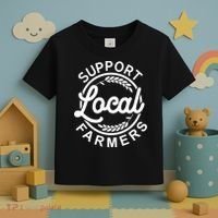 Support Your Local Farmer Grain Gift Toddler T-Shirt thumb 3