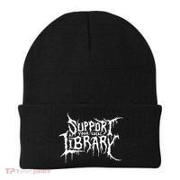 Support Your Local Library Metal Theme Beanie thumb 0