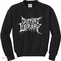 Support Your Local Library Metal Theme Kids Sweatshirt thumb 0
