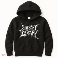 Support Your Local Library Metal Theme Kids Hoodie thumb 0
