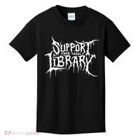 Support Your Local Library Metal Theme Kids T-Shirt thumb 0