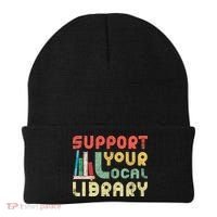 Support Your Local Library Book Readers Lovers Gift Beanie thumb 0