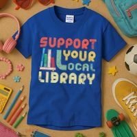 Support Your Local Library Book Readers Lovers Gift Kids T-Shirt thumb 3