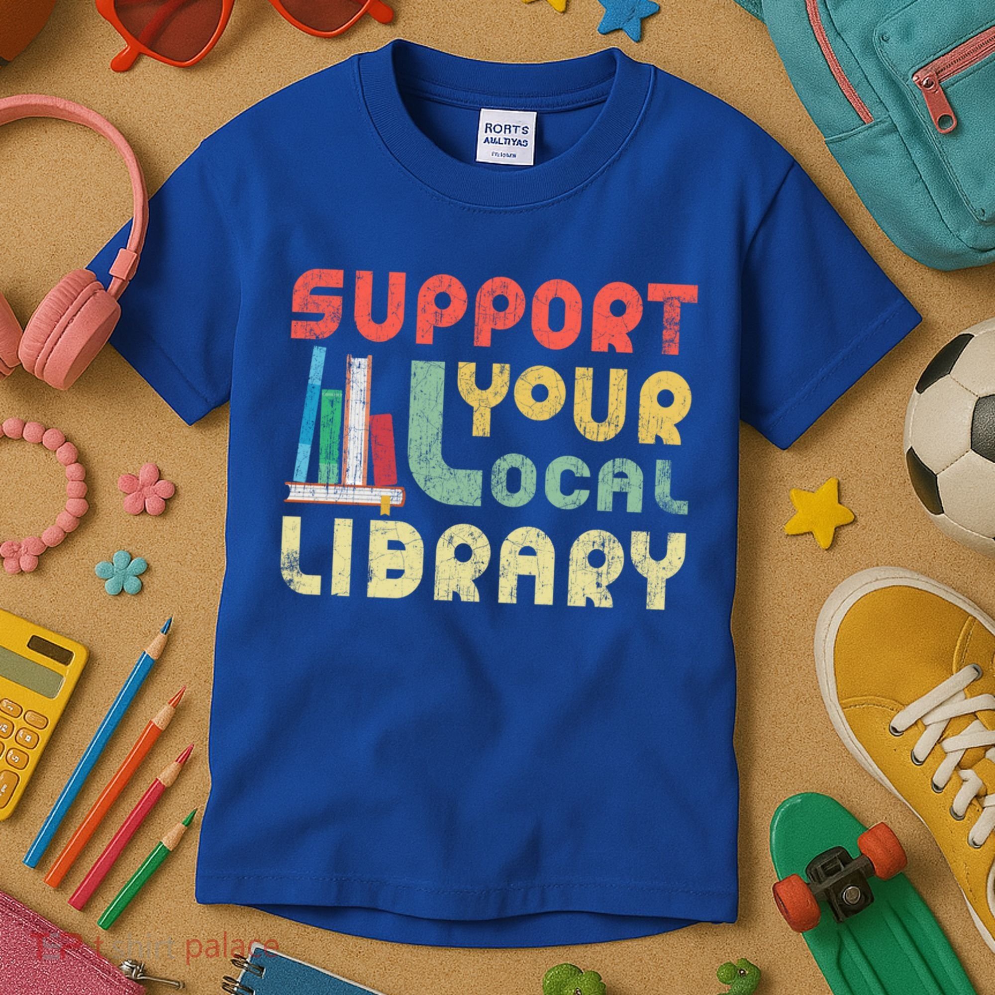 Support Your Local Library Book Readers Lovers Gift Kids T-Shirt