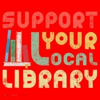 Support Your Local Library Book Readers Lovers Gift Santa Hat thumb 1