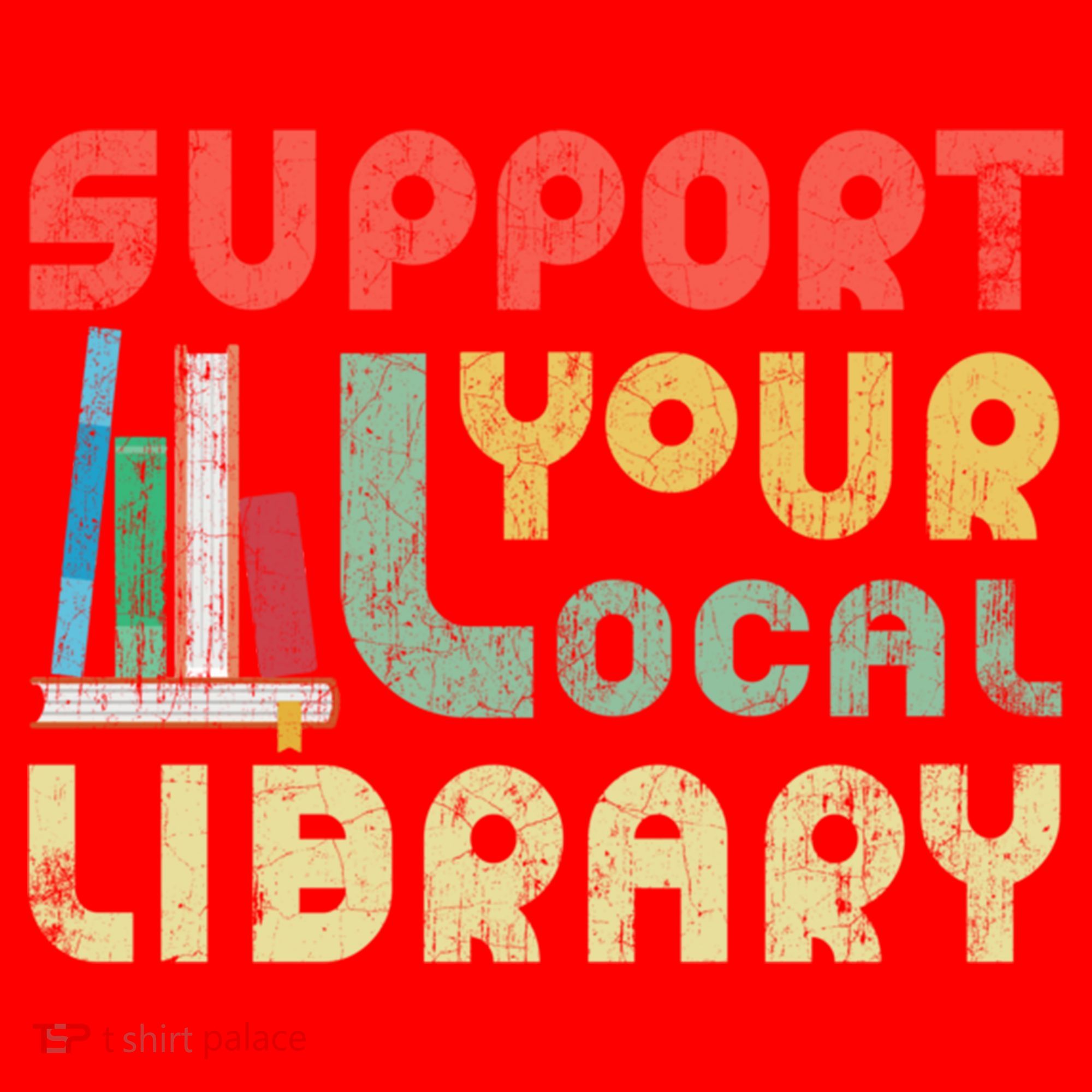 Support Your Local Library Book Readers Lovers Gift Santa Hat