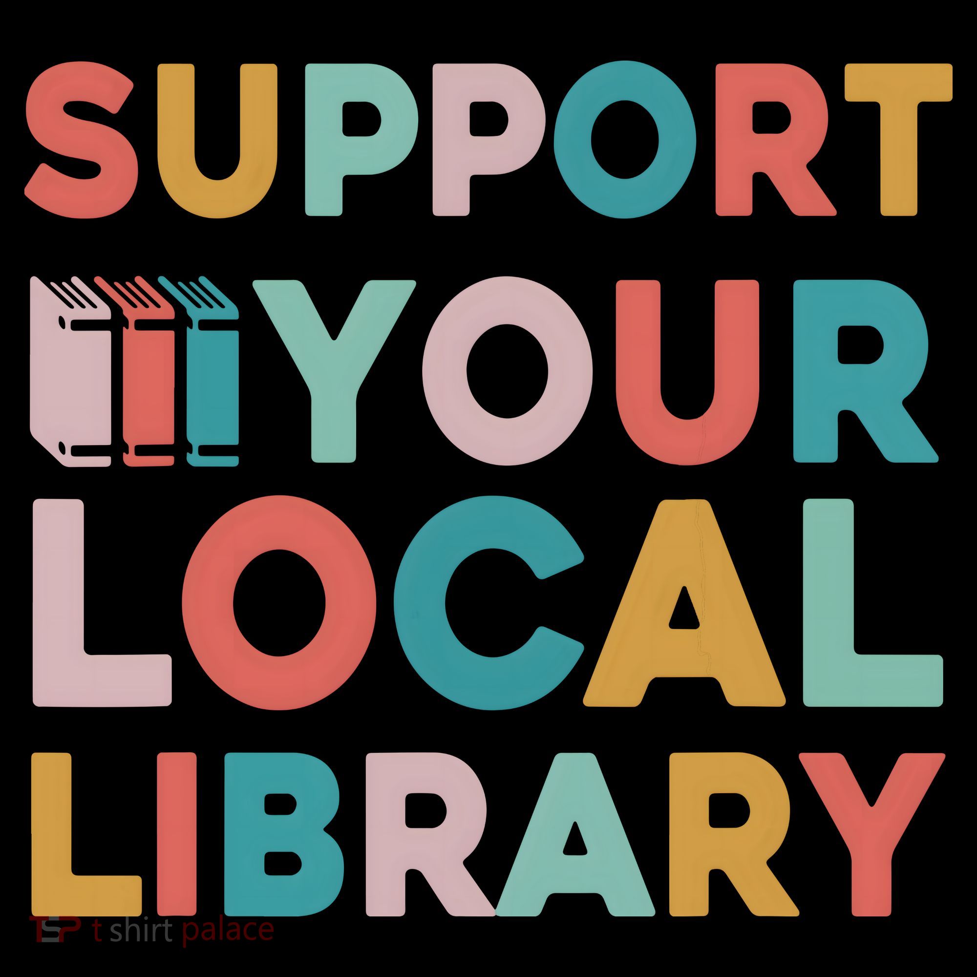 Support Your Local Library Book Lovers Librarian Retro Tote Bag