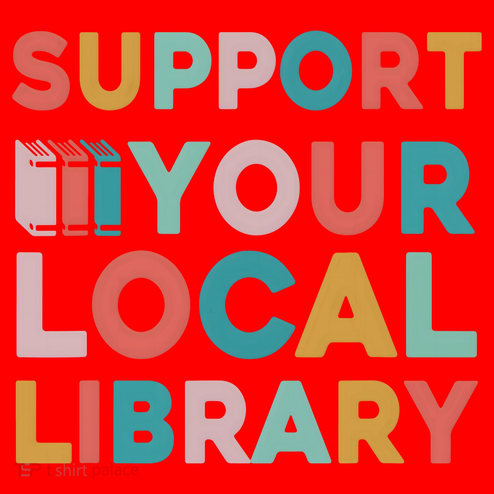 Support Your Local Library Book Lovers Librarian Retro Santa Hat