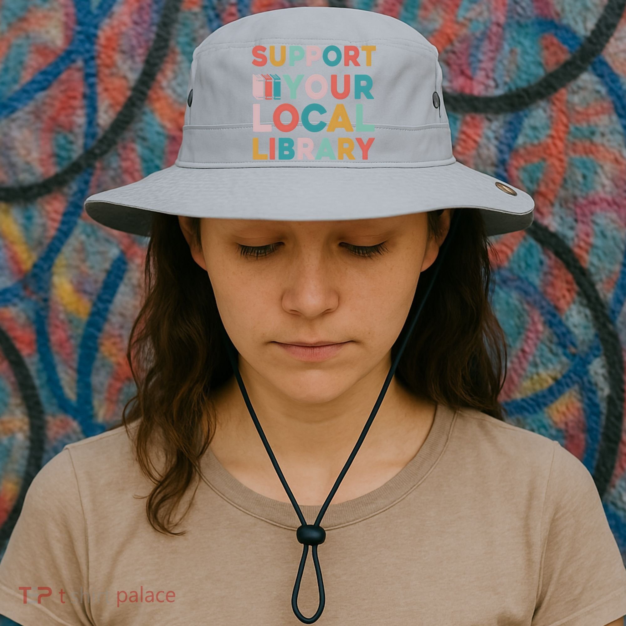 Support Your Local Library Book Lovers Librarian Retro Bucket Hat