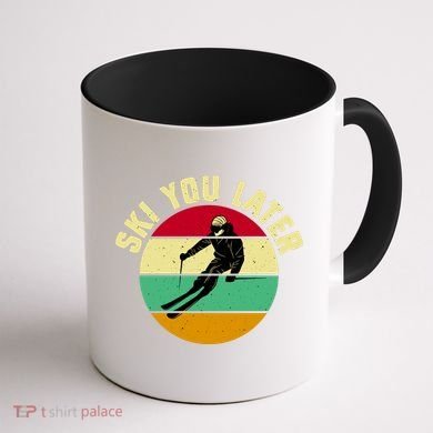 Ski You Later Funny Skiing Coffee Mug back