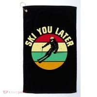 Ski You Later Funny Skiing Golf Towel thumb 0