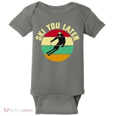 Ski You Later Funny Skiing Baby Bodysuit