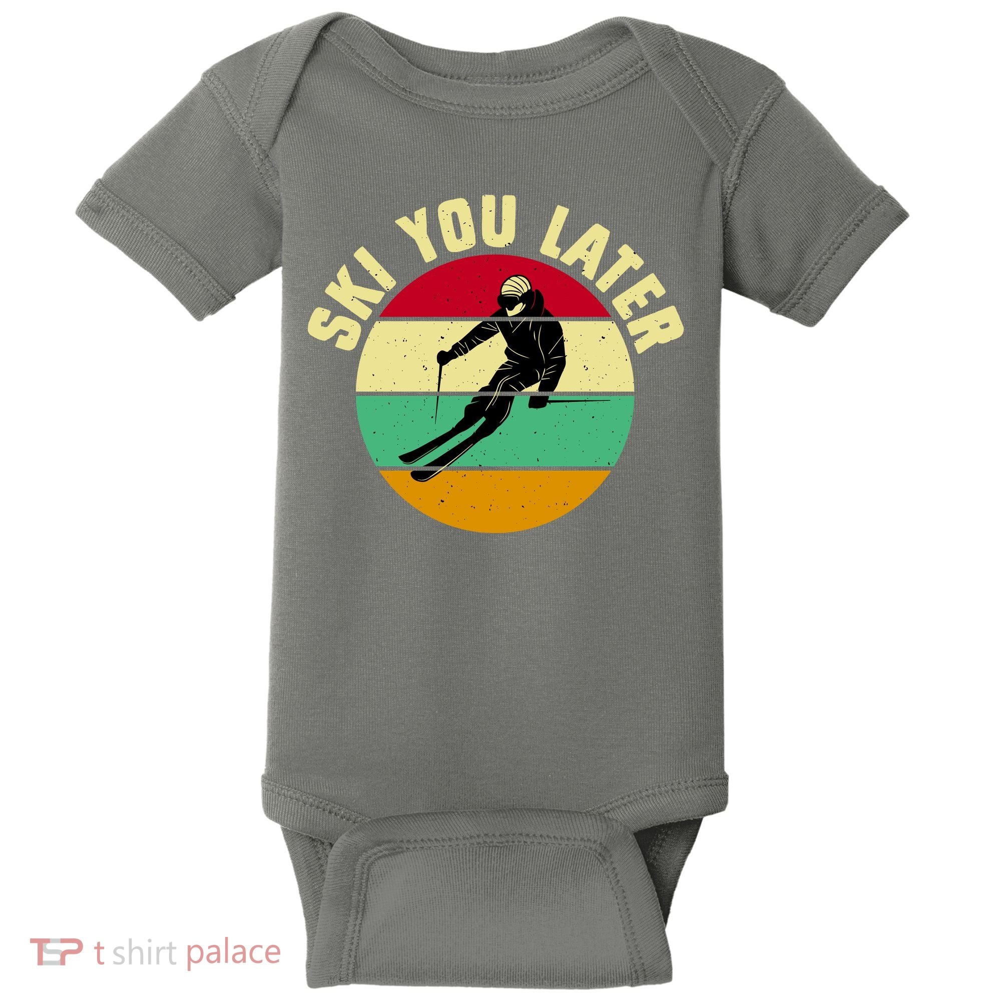 Ski You Later Funny Skiing Baby Bodysuit