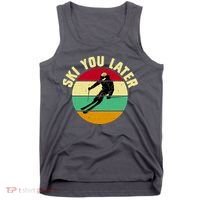 Ski You Later Funny Skiing Tank Top thumb 0