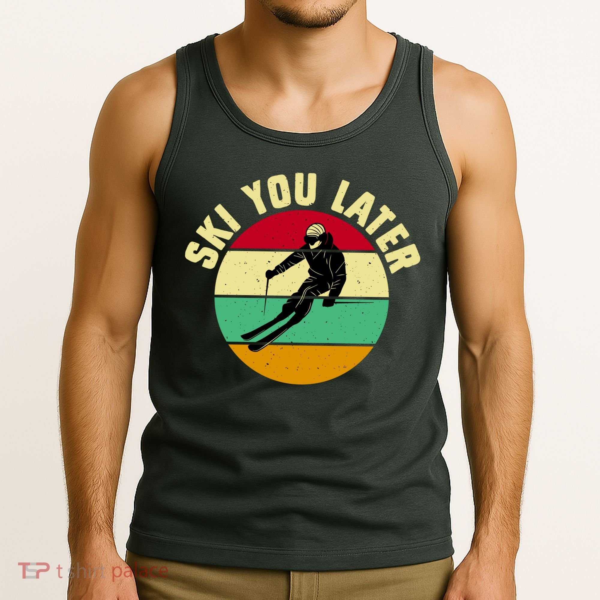 Ski You Later Funny Skiing Tank Top