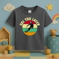 Ski You Later Funny Skiing Toddler T-Shirt thumb 3