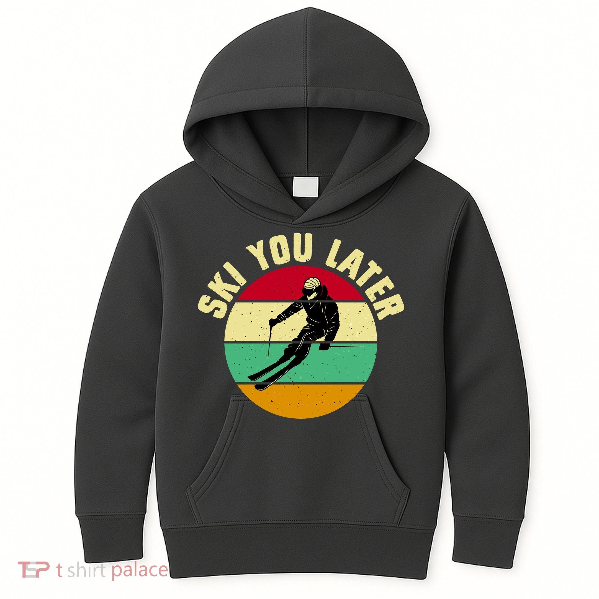 Ski You Later Funny Skiing Kids Hoodie