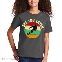 Ski You Later Funny Skiing Kids T-Shirt thumb 2